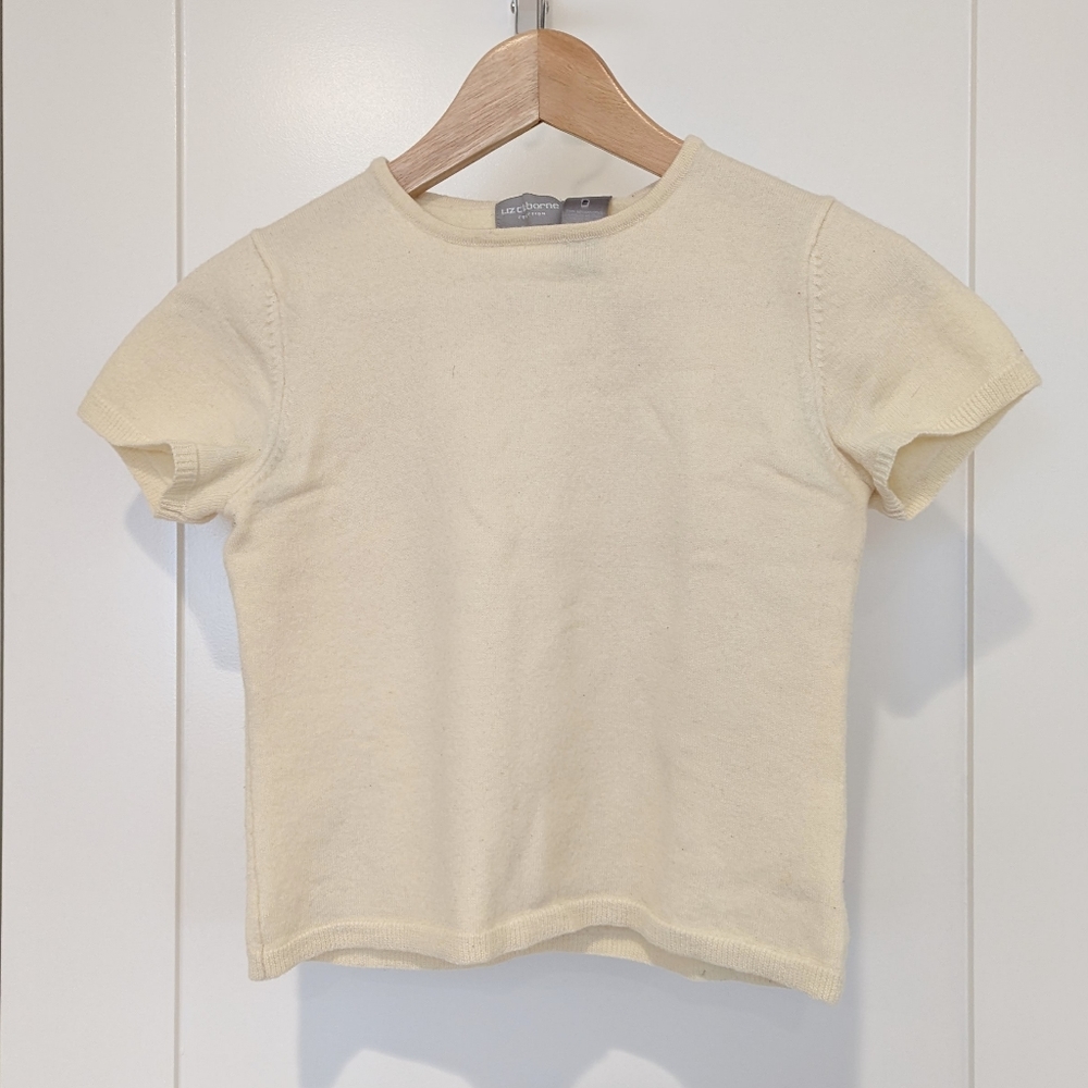 VTG Liz Claiborne Merino Wool Baby Tee